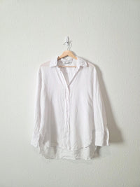 Zara Oversized Linen Button Up (XS)