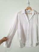 Zara Oversized Linen Button Up (XS)