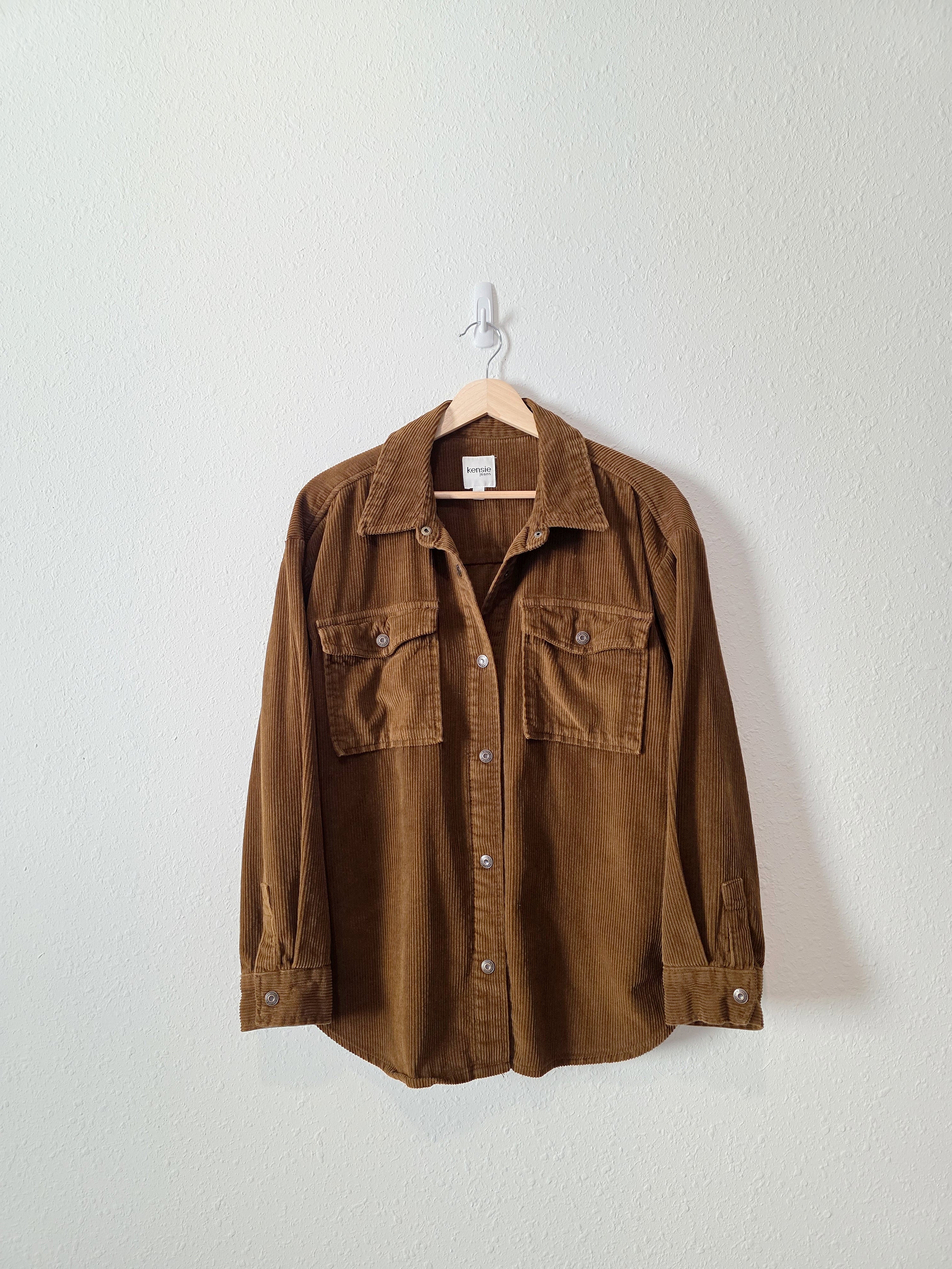 Brown Cotton Cord Shirt Jacket (M)
