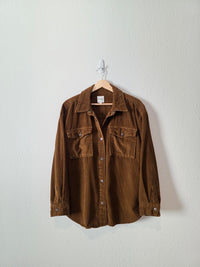 Brown Cotton Cord Shirt Jacket (M)