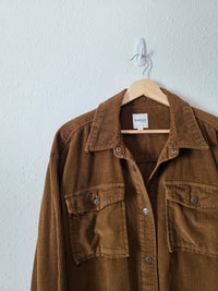 Brown Cotton Cord Shirt Jacket (M)