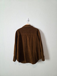 Brown Cotton Cord Shirt Jacket (M)