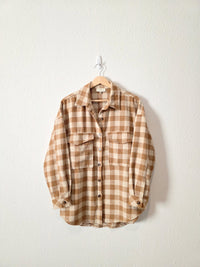 Brown Checkered Shirt Jacket (M/L)