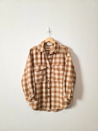 Brown Checkered Shirt Jacket (M/L)
