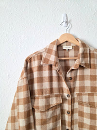 Brown Checkered Shirt Jacket (M/L)