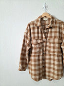 Brown Checkered Shirt Jacket (M/L)
