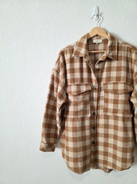 Brown Checkered Shirt Jacket (M/L)