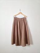 Brown Cotton Gauze Maxi Skirt (3X)