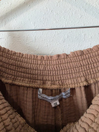 Brown Cotton Gauze Maxi Skirt (3X)