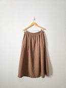 Brown Cotton Gauze Maxi Skirt (3X)
