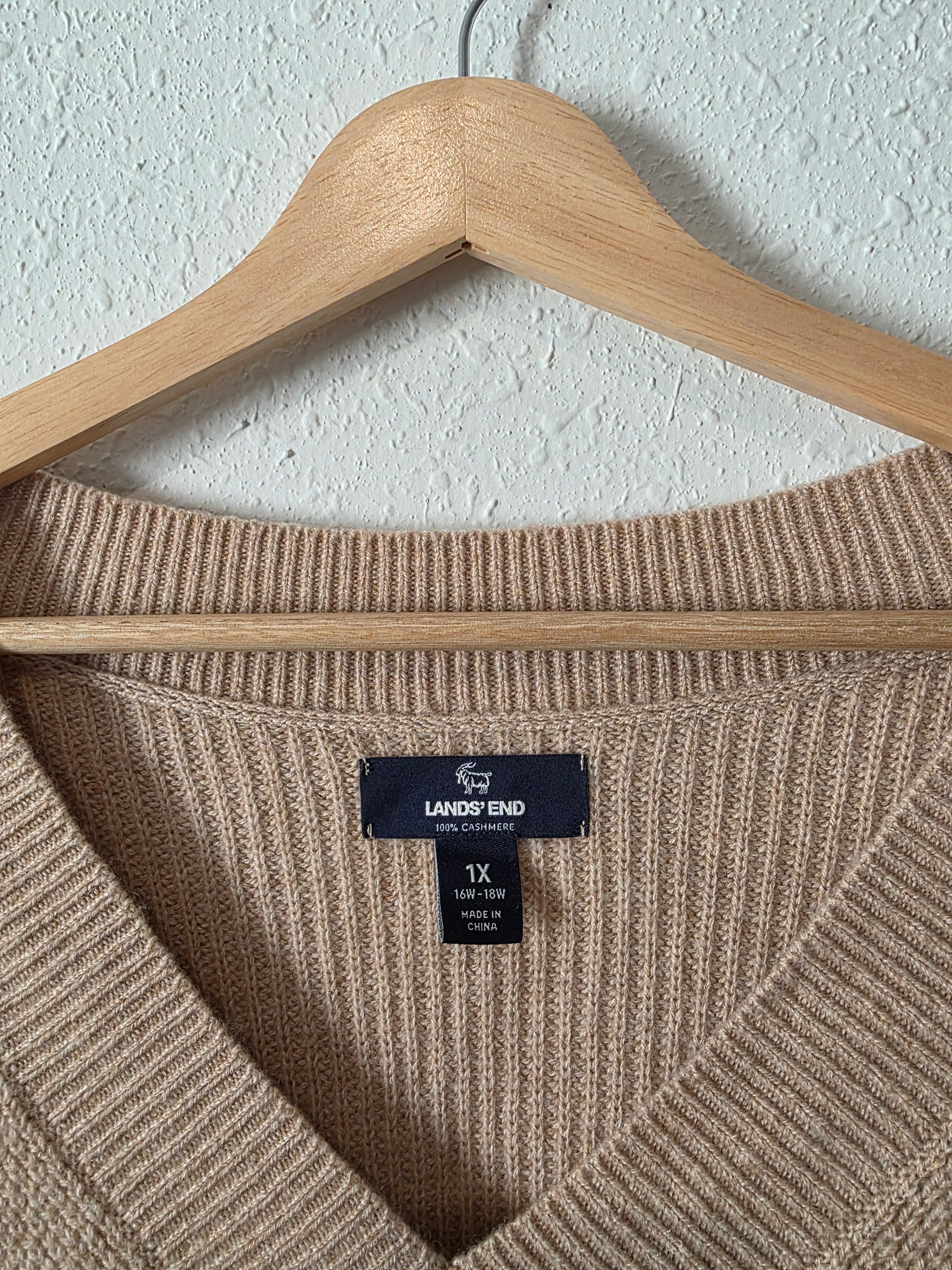 Lands End Cashmere Sweater (1X)