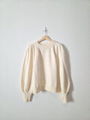 Cream Puff Sleeve Sweater (L)