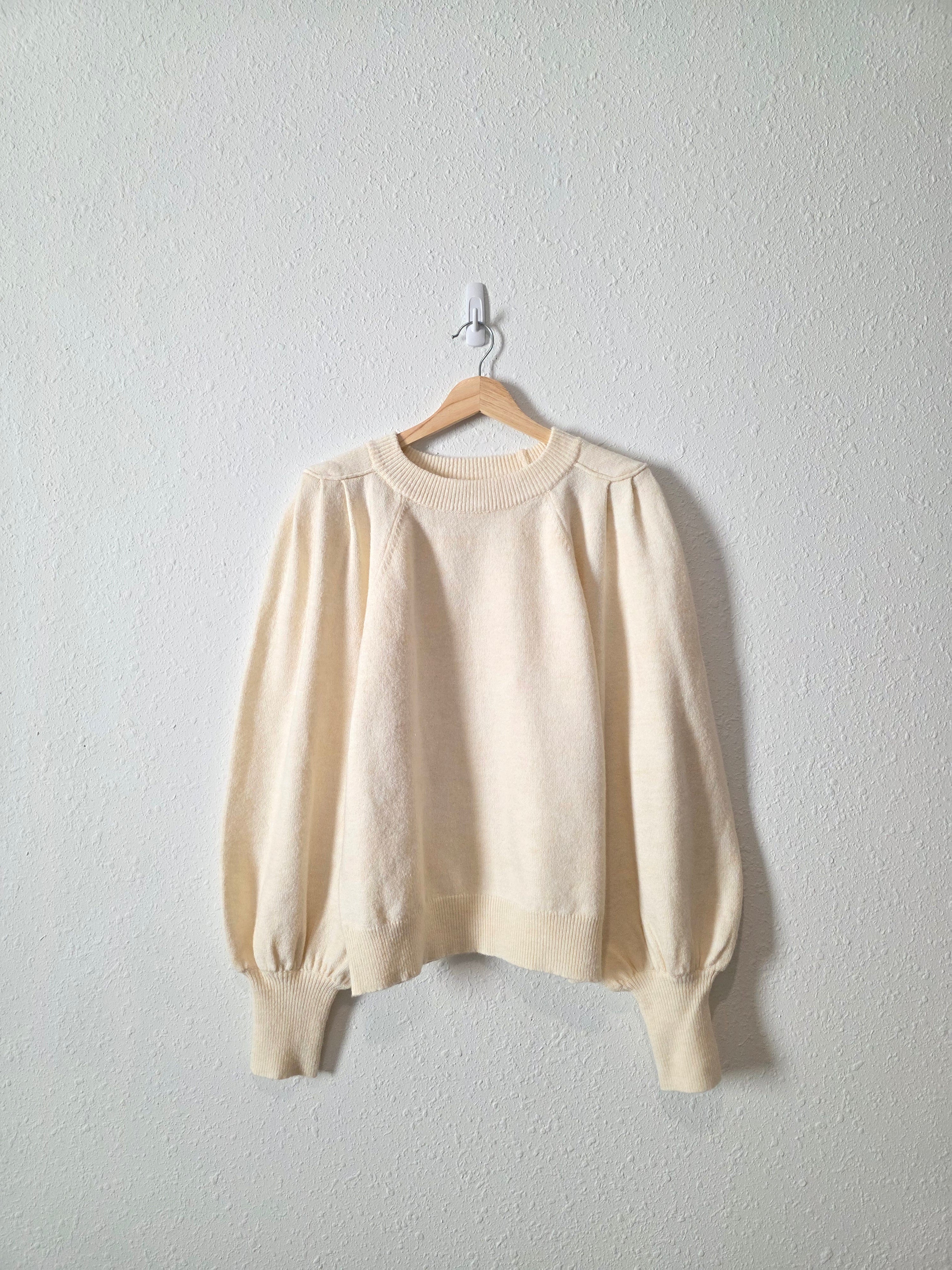 Cream Puff Sleeve Sweater (L)