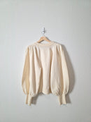 Cream Puff Sleeve Sweater (L)