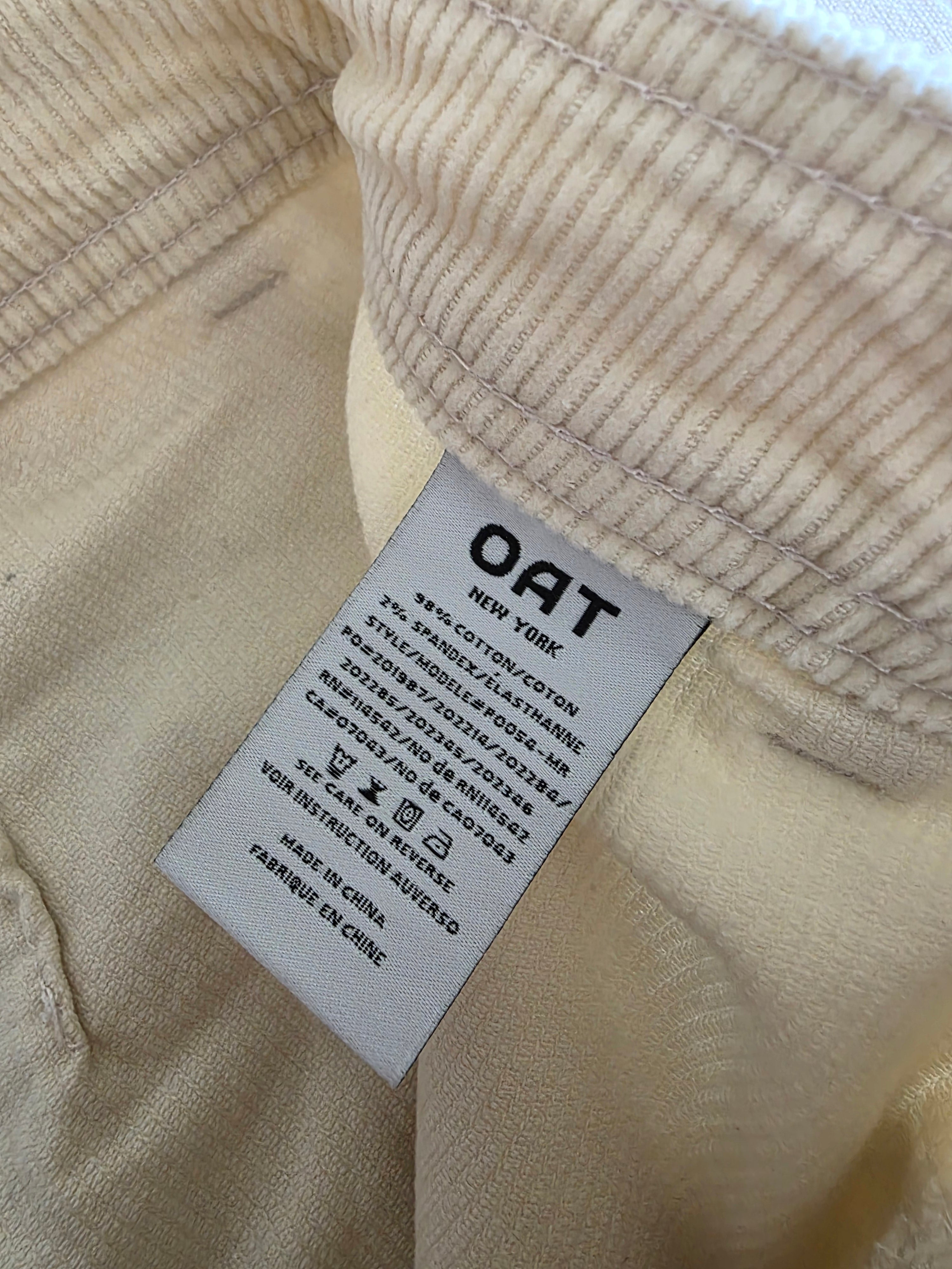 Oat Corduroy Wide Leg Pants (6/28)