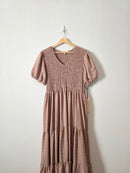 NEW Smocked Puff Sleeve Maxi Dress (1X)