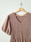 NEW Smocked Puff Sleeve Maxi Dress (1X)