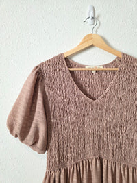 NEW Smocked Puff Sleeve Maxi Dress (1X)