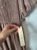 NEW Smocked Puff Sleeve Maxi Dress (1X)