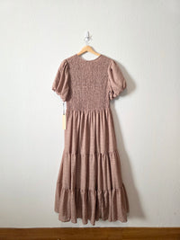 NEW Smocked Puff Sleeve Maxi Dress (1X)