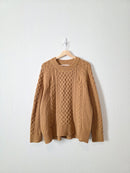 J.Crew Brown Cable Knit Sweater (L)