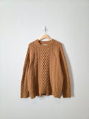 J.Crew Brown Cable Knit Sweater (L)