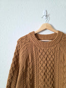 J.Crew Brown Cable Knit Sweater (L)