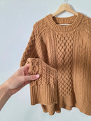 J.Crew Brown Cable Knit Sweater (L)