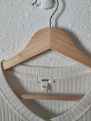 Aerie White Ribbed Tee (M)