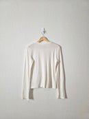 Aerie White Ribbed Tee (M)