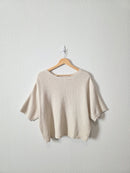 NEW Textured Knit Sweater Tee (XXL)