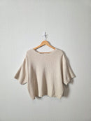 NEW Textured Knit Sweater Tee (XXL)