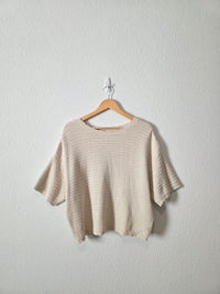 NEW Textured Knit Sweater Tee (XXL)