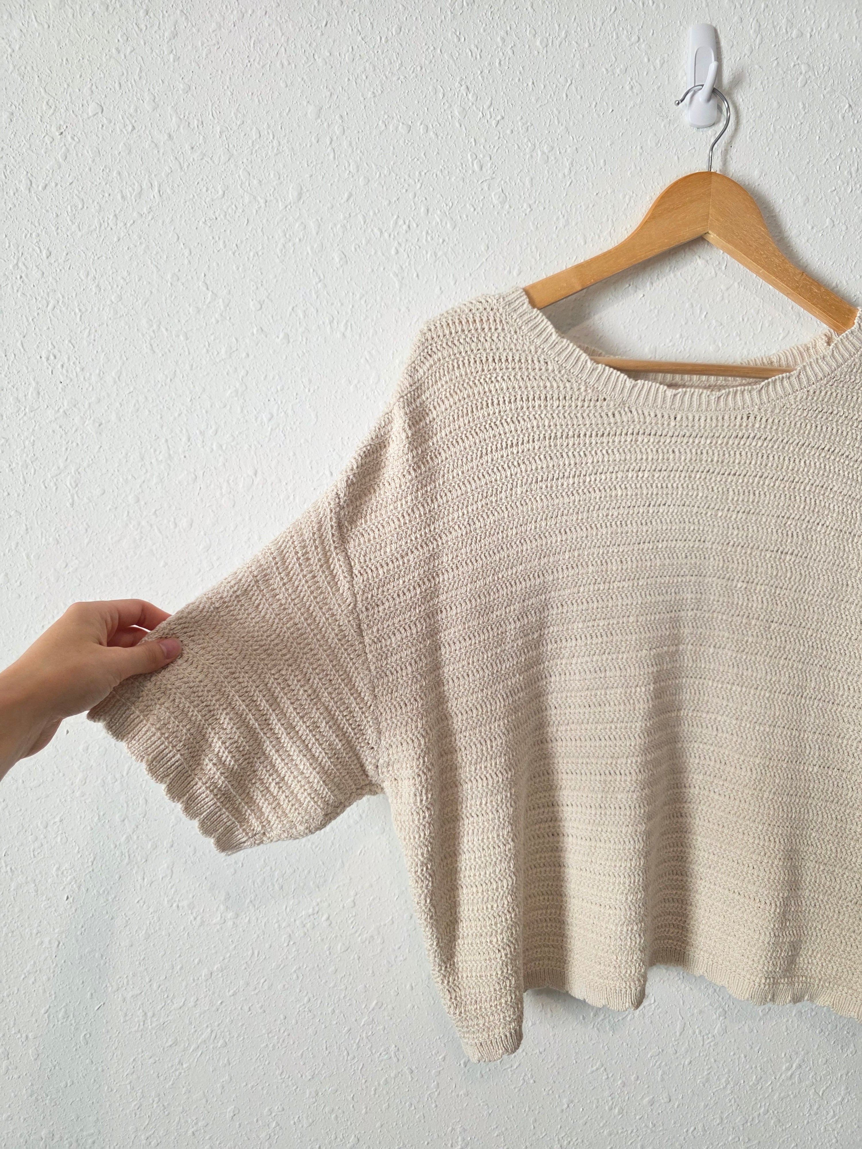 NEW Textured Knit Sweater Tee (XXL)