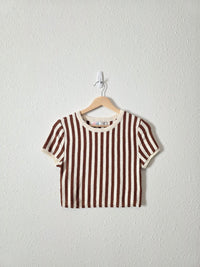 NEW Free People Striped Knit Tee (S)