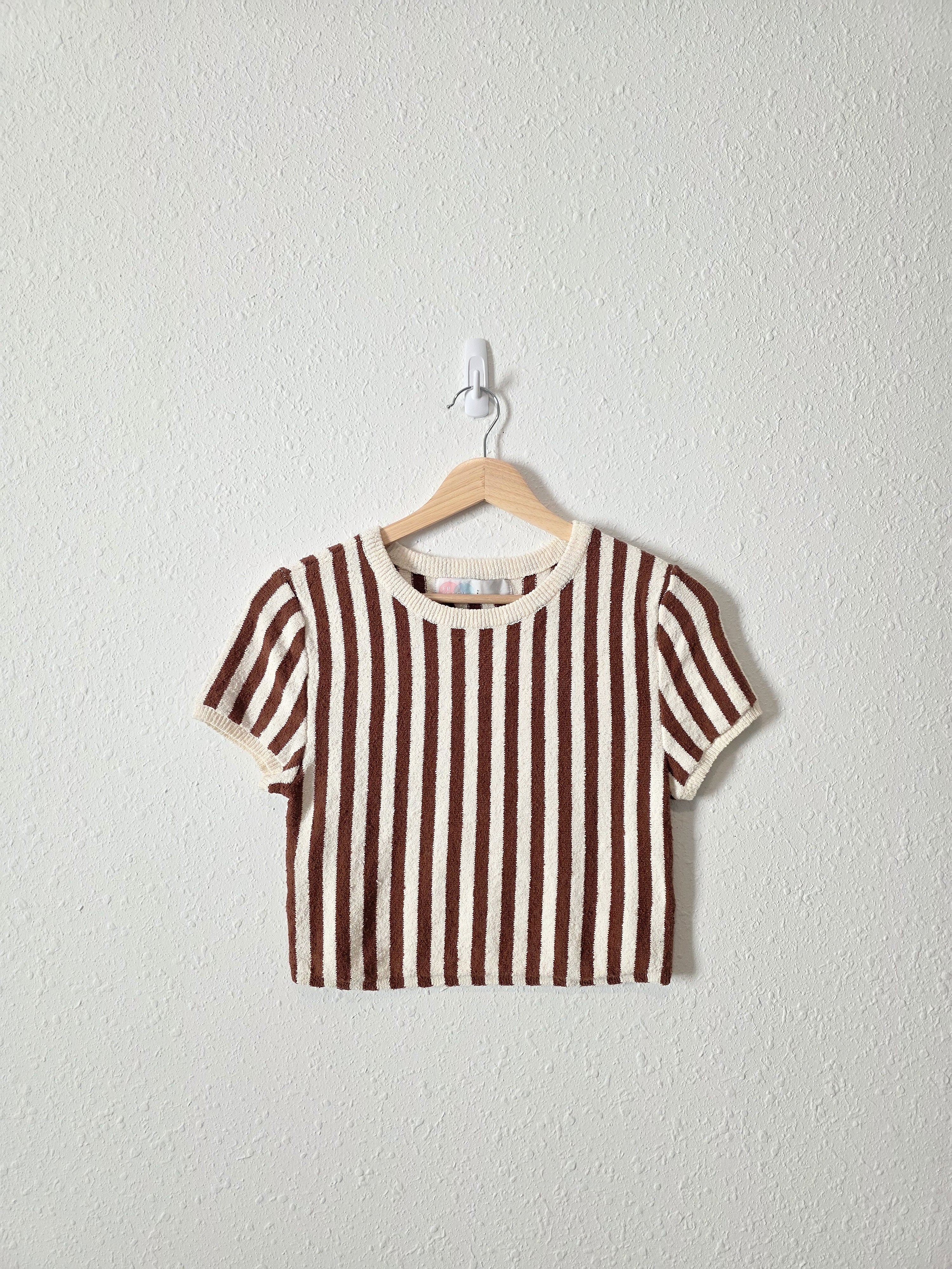 NEW Free People Striped Knit Tee (S)