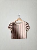 NEW Free People Striped Knit Tee (S)