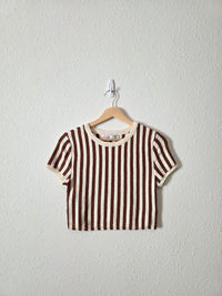 NEW Free People Striped Knit Tee (S)