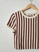 NEW Free People Striped Knit Tee (S)