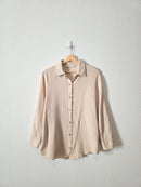 Cotton Gauze Oversized Button Up (M)