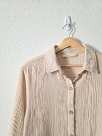 Cotton Gauze Oversized Button Up (M)