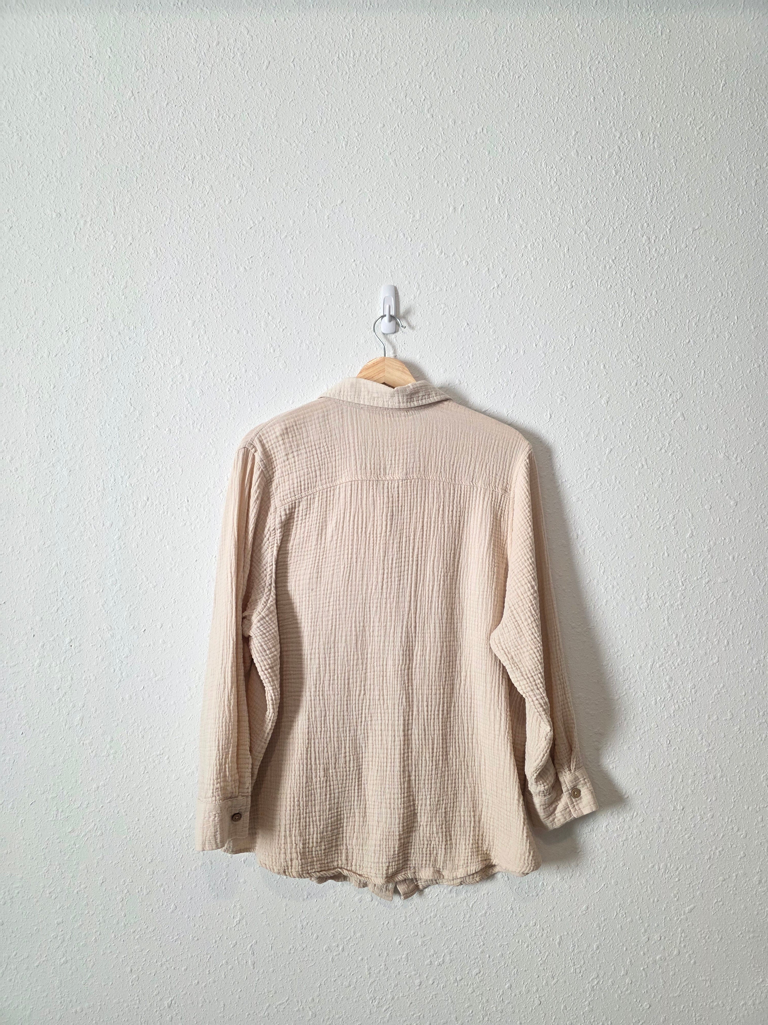 Cotton Gauze Oversized Button Up (M)