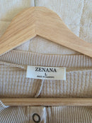 Zenana Waffle Henley Tee (L)