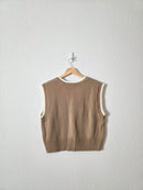 Brown Floral Sweater Vest (M)
