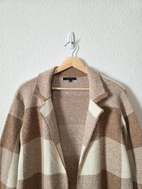 Love Tree Checkered Open Sweater (L)