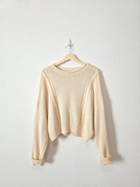 Billabong Cream Knit Sweater (L)