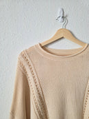 Billabong Cream Knit Sweater (L)