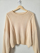 Billabong Cream Knit Sweater (L)