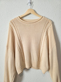 Billabong Cream Knit Sweater (L)