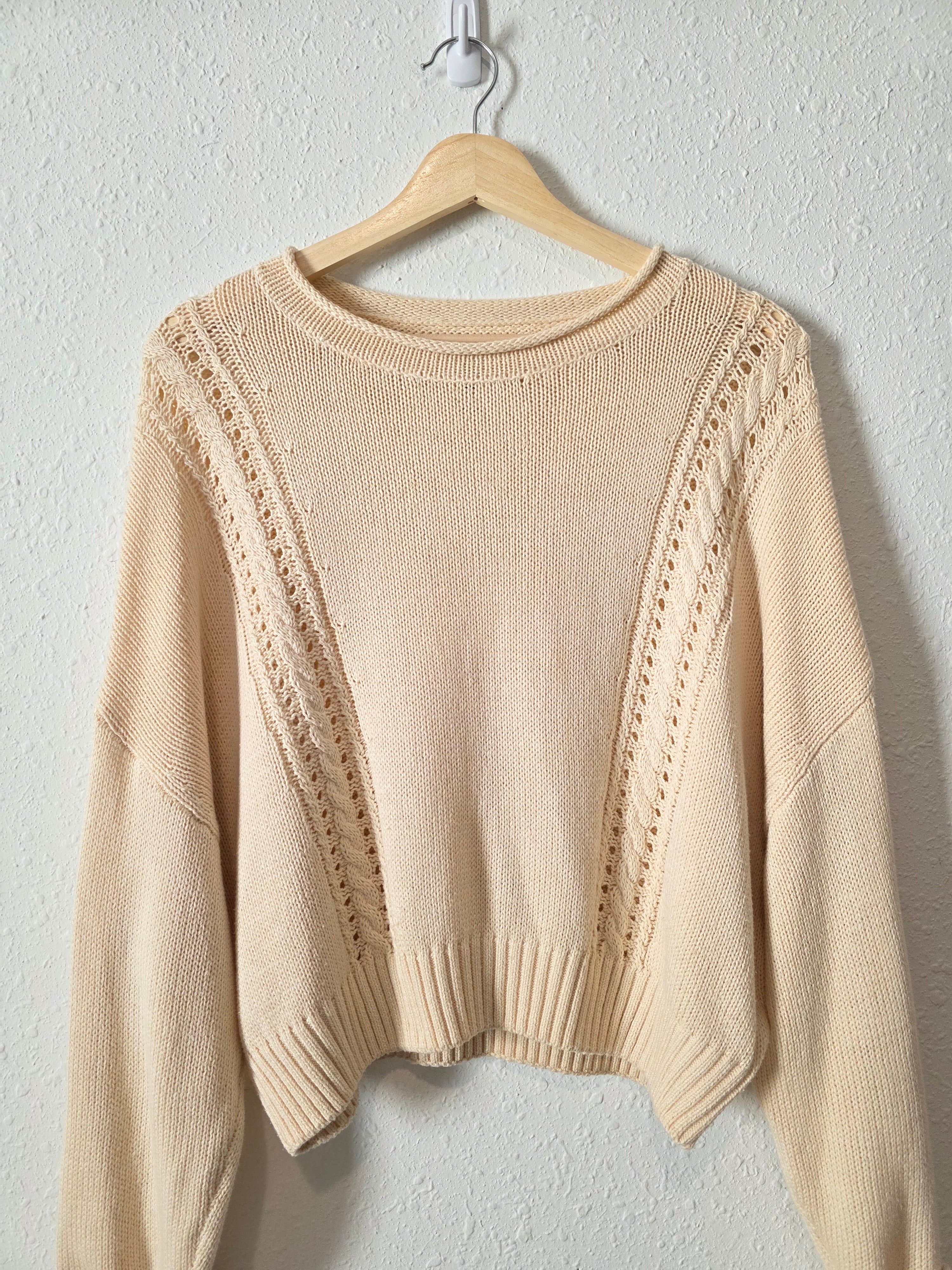 Billabong Cream Knit Sweater (L)